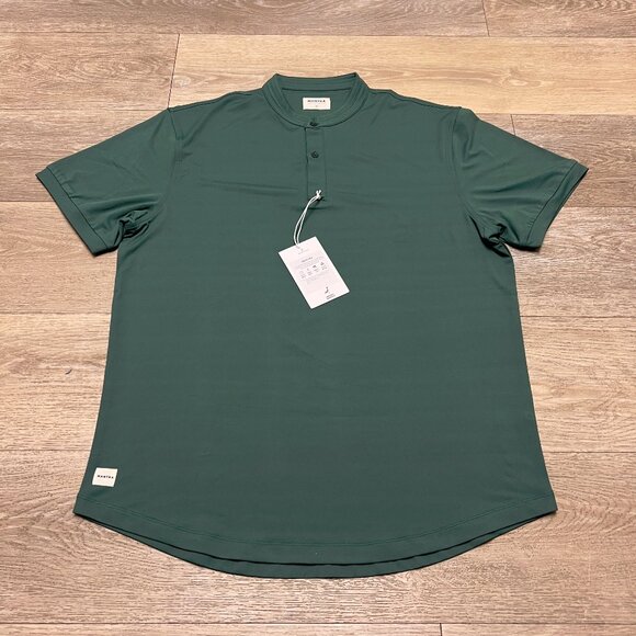NWT Mantra Catalyst Polo Shirt Large Green Pineneedle Performance Golf Athletic - Picture 1 of 10
